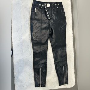 Alexander Wang leather pants with metal details